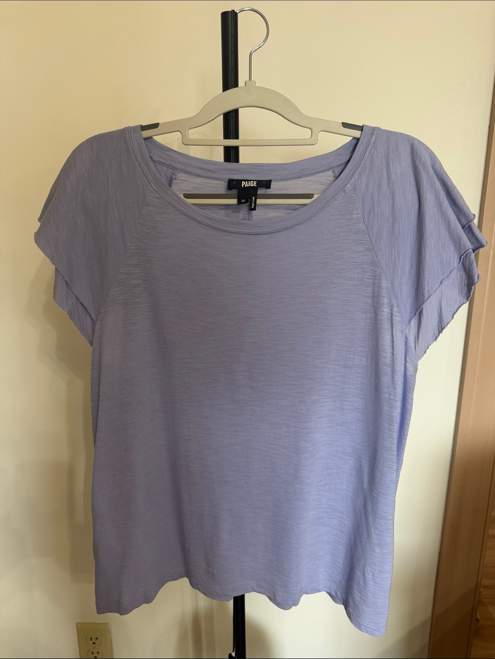PAIGE Lavender Lilac Short Sleeve Scoop Neck Tee